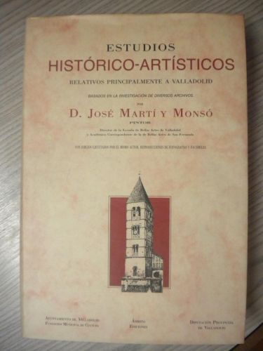 Portada del libro de ESTUDIOS HISTÓRICO-ARTÍSTICOS RELATIVOS PRINCIPALMENTE A VALLADOLID.