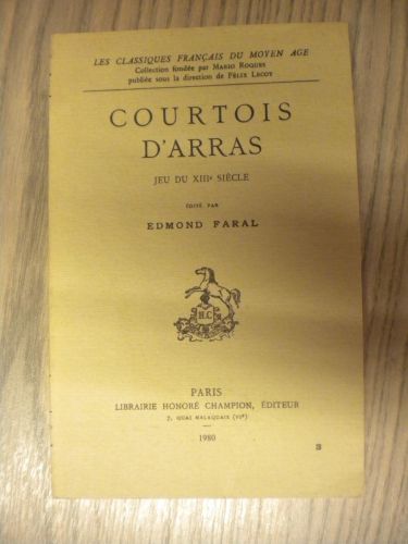 Portada del libro de COURTOIS D´ARRAS. JEU DU XIIIe SIECLE.