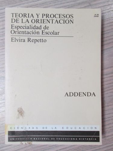 Portada del libro de TEORIA Y PROCESOS DE LA ORIENTACION. ESPECIALIDAD DE ORIENTACIÓN ESCOLAR