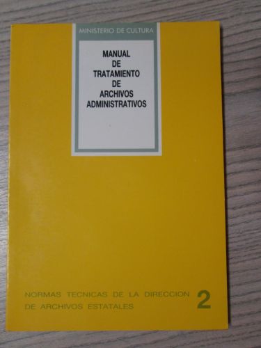 Portada del libro de MANUAL DE TRATAMIENTO DE ARCHIVOS ADMINISTRATIVOS