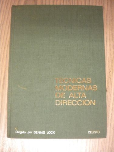 Portada del libro de TECNICAS MODERNAS DE ALTA DIRECCIÓN