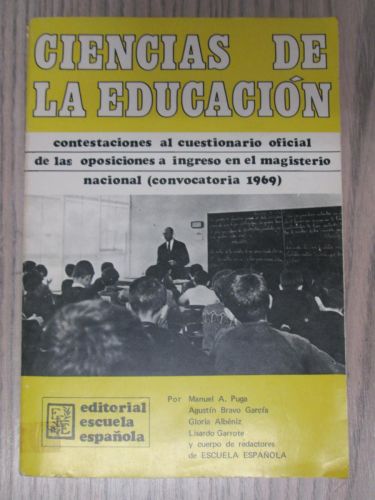 Portada del libro de CIENCIAS DE LA EDUCACIÓN. Contestaciones al cuestionario oficial de las oposiciones a ingreso en el...
