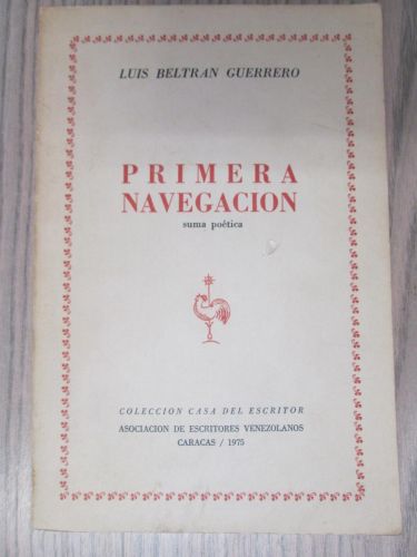 Portada del libro de PRIMERA NAVEGACIÓN. Suma poética