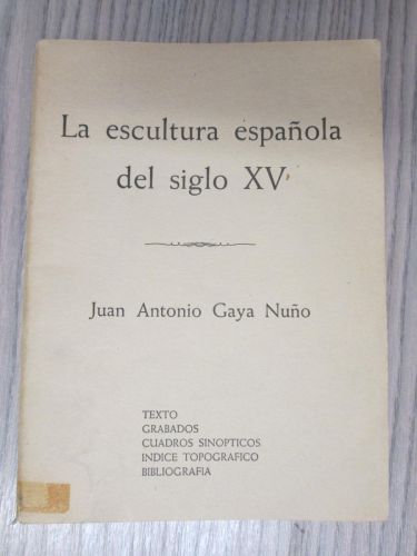 Portada del libro de LA ESCULTURA ESPAÑOLA DEL SIGLO XV