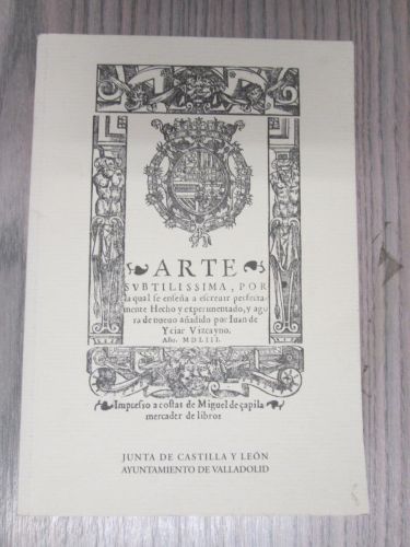 Portada del libro de ARTE SUTILISIMA, POR LA CUAL SE ENSEÑA A ESCRIBIR PERFECTAMENTE