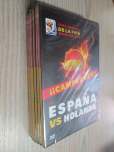 Portada del libro de COPA MUNDIAL DE LA FIFA SUDAFRICA 2010. 6 dvd con los partidos: España –España – Suiza, Alemania, España...
