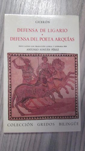 Portada del libro de DEFENSA DEL LIGARIO. DEFENSA DEL POETA ARQUÍAS