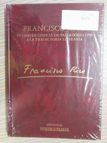 Portada del libro de FRANCISCO RICO. Premio Provincial de Valladolid 1998 a la trayectoria literaria