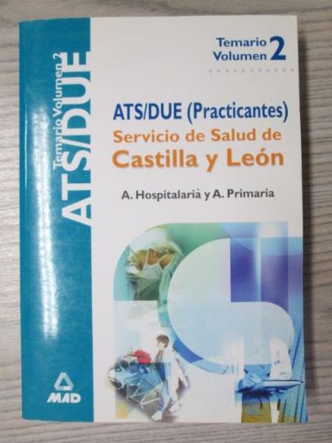Portada del libro de ATS / DUE (PRACTICANTES) SACYL VOLUMEN 2