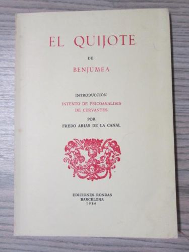 Portada del libro de EL QUIJOTE DE BENJUMEA. Introducción. Intento de Psicoanálisis de Cervantes