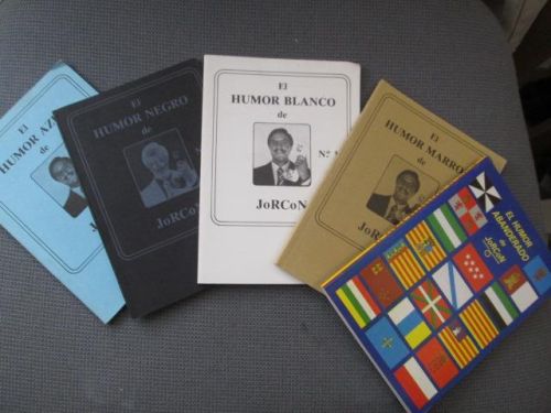 Portada del libro de EL HUMOR ABANDERADO DE JORCON. EL HUMOR MARRÓN DE JORCON. EL HUMOR BLANCO DE JORCON. EL HUMOR NEGRO...