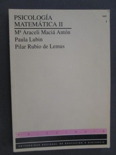 Portada del libro de PSIOCOLOGÍA MATEMÁTICA II. TOMO 1.