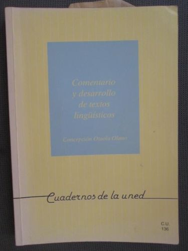 Portada del libro de COMENTARIO Y DESARROLLO DE TEXTOS LINGÜÍSTICOS