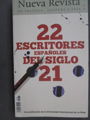 Portada del libro de NUEVA REVISTA DE POLÍTICA, CULTURA Y ARTE. Nº131. 22 escritores españoles del siglo 21.