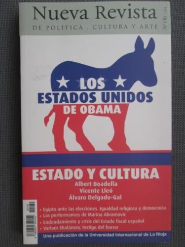Portada del libro de NUEVA REVISTA DE POLÍTICA, CULTURA Y ARTE. Nº130. Los Estados Unidos de Obama. Estado y Cultura. Egipto...
