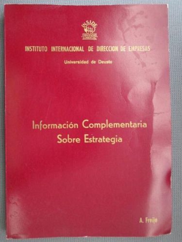 Portada del libro de INFORMACIÓN COMPLEMENTARIA SOBRE ESTRATEGIA