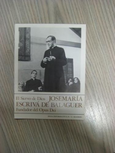 Portada del libro de EL SIERVO DE DIOS: HOJA INFORMATIA Nº 11