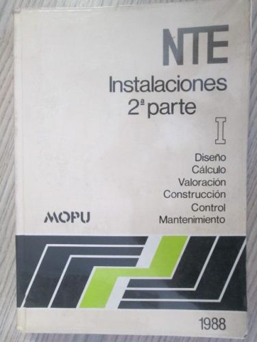 Portada del libro de NTE INSTALACIONES 2ª PARTE I MOPU