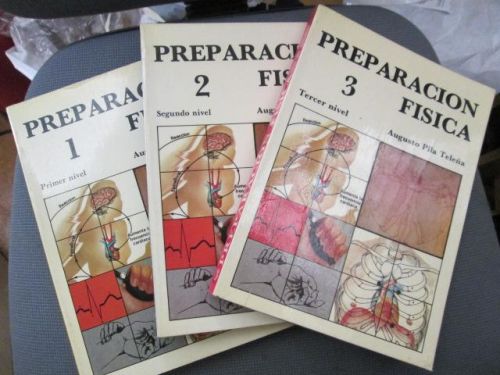 Portada del libro de PREPARACIÓN FÍSICA. 3 TOMOS. Primer, segundo y tercer nivel