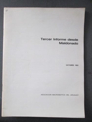Portada del libro de TERCER INFORME DESDE MALDONADO. Octubre 1983.