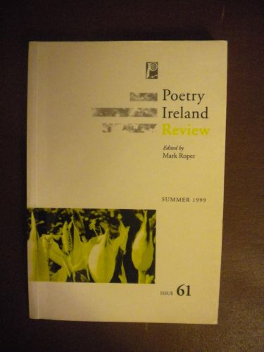 Portada del libro de POETRY IRELAND REVIEW Nº61 SUMMER 1999
