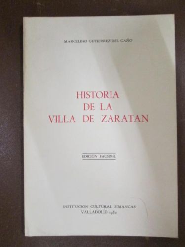 Portada del libro de HISTORIA DE LA VILLA DE ZARATÁN