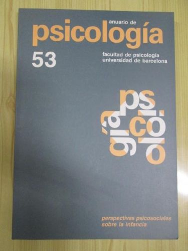 Portada del libro de ANUARIO DE PSICOLOGÍA NÚM. 53. Perspectivas psicosociales sobre la infancia.