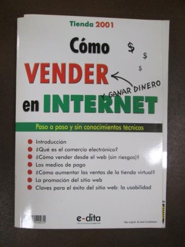 Portada del libro de CÓMO VENDER EN INTERNET Y GANAR DINERO. PASO A PASO Y SIN CONOCIMIENTOS TÉCNICOS