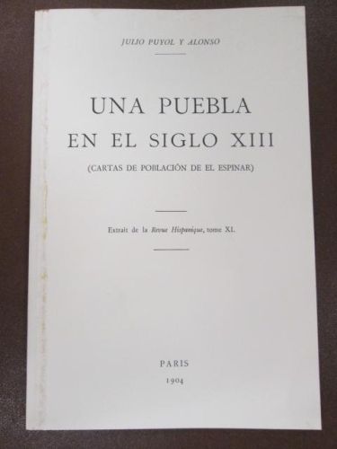Portada del libro de UNA PUEBLA EN EL SIGLO XIII (CARTAS DE POBLACIÓN DE EL ESPINAR)