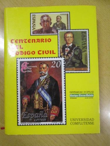 Portada del libro de CENTENARIO DEL CÓDIGO CIVIL. 1889 – 1989. Cuatro tomos