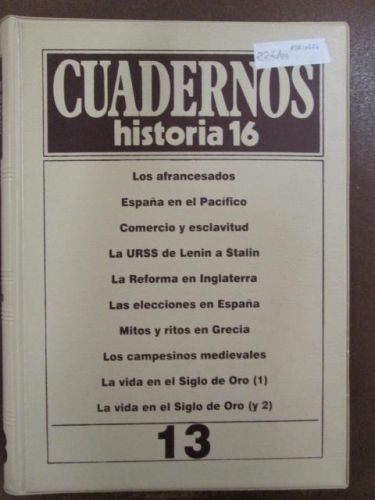 Portada del libro de CUADERNOS. HISTORIA 16. 121-130 (VOL. 13)