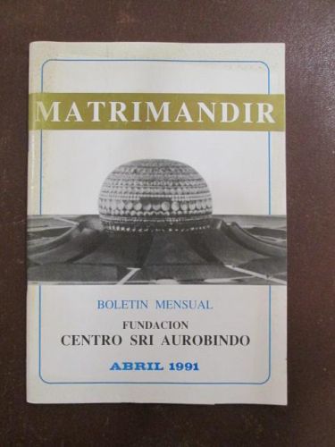 Portada del libro de MATRIMANDIR Boletín Mensual Abril 1991