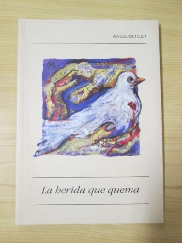 Portada del libro de LA HERIDA QUE QUEMA. Poemario