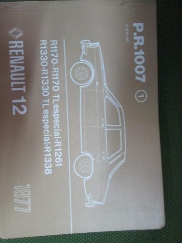 Portada del libro de RENAULT 12. R1170 TL especial, R1330 TL especial