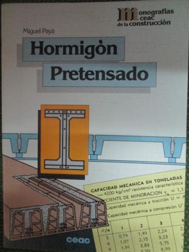 Portada del libro de HORMIGÓN PRETENSADO