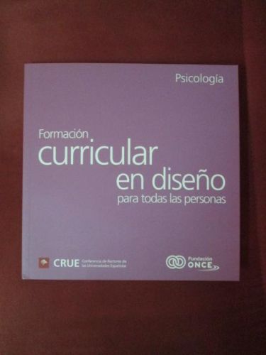 Portada del libro de FORMACIÓN CURRICULAR EN DISEÑO PARA TOSOS LAS PERSONAS.