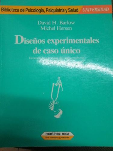 Portada del libro de DISEÑOS EXPERIMENTALES DE CASO ÚNICO