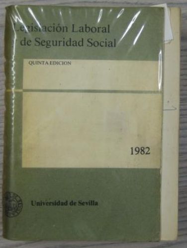 Portada del libro de LEGISLACIÓN LABORAL Y DE SEGURIDAD SOCIAL