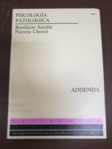 Portada del libro de PSICOLOGÍA PATOLÓGICA. ADDENDA