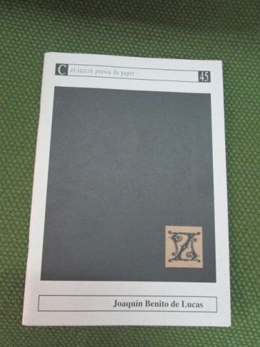 Portada del libro de JOAQUÍN BENITO LUCAS-POEMAS