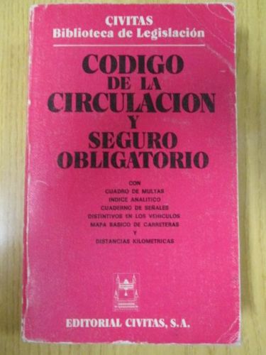 Portada del libro de CÓDIGO DE LA CIRCULACIÓN Y SEGURO OBLIGATORIO
