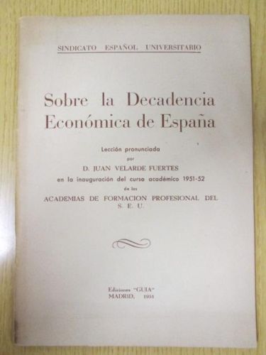 Portada del libro de SOBRE LA DECADENCIA ECONÓMICA DE ESPAÑA