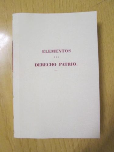 Portada del libro de ELEMENTOS DEL DERECHO PATRIO