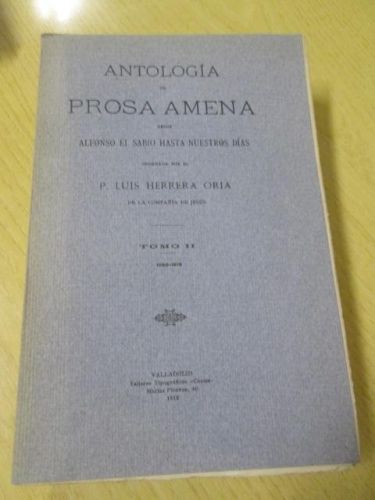 Portada del libro de ANTOLOGÍA DE PROSA AMENA-DE ALFONSO X A NUESTROS DÍAS. Tomo II. De 1550-1616