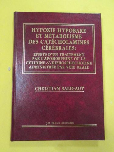 Portada del libro de HYPOXIE, HYPOBARE ET METABOLISME DES CATÉCHOLAMINES CEREBRALES