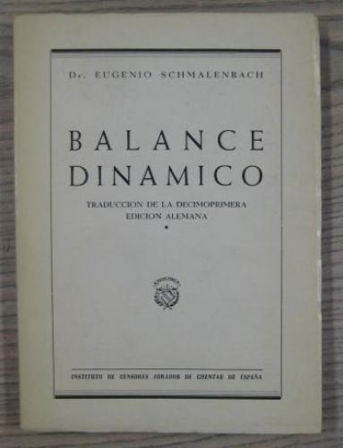 Portada del libro de BALANCE DINAMICO. TRADUCCIÓN DE LA DECIMOPRIMERA EDICIÓN ALEMANA
