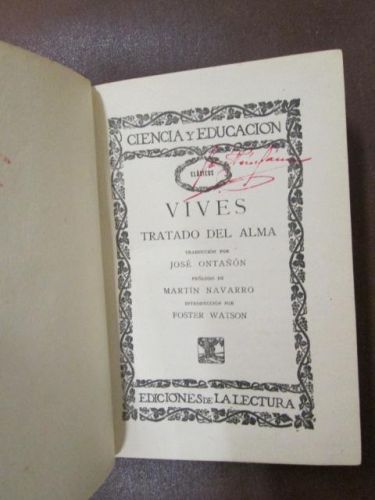 Portada del libro de TRATADO DEL ALMA.