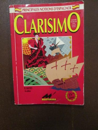 Portada del libro de CLARISIMO. Principales Notions d´Espagnol