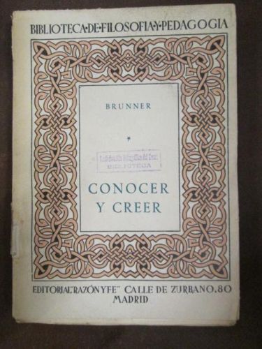 Portada del libro de CONOCER Y CREER