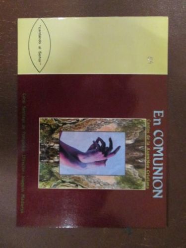 Portada del libro de EN COMUNIÓN. Cantos de la Asamblea Cristiana. Coral Santiago de Pamplona.